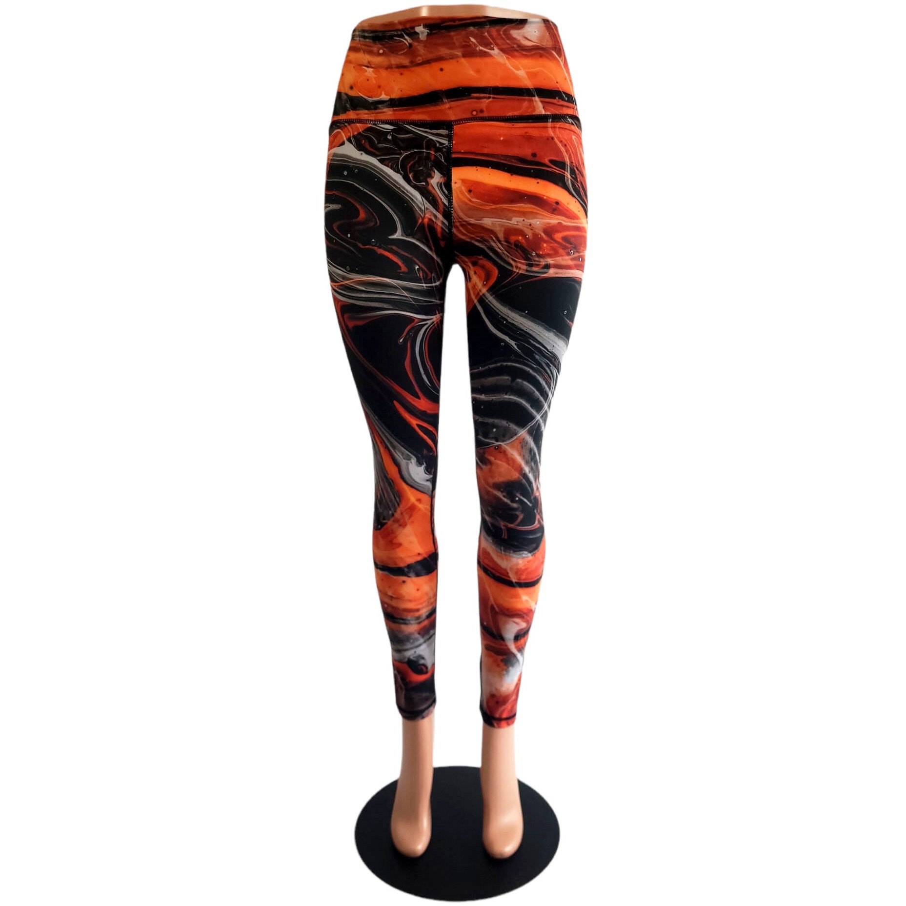 Adidas orange clearance stripe leggings