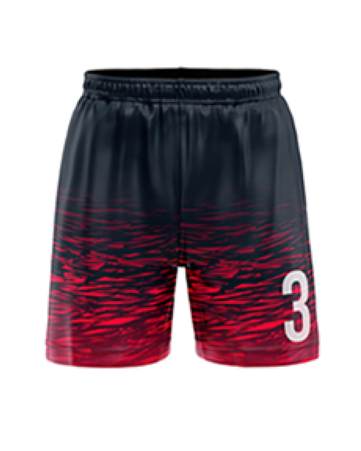 a custom pair of shorts sample black and red