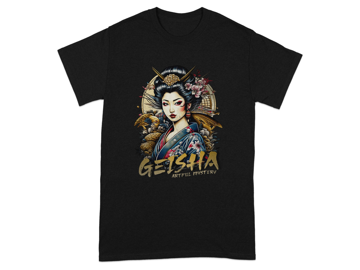 Geisha Artful Mystery Graphic T-shirt for Unique Style