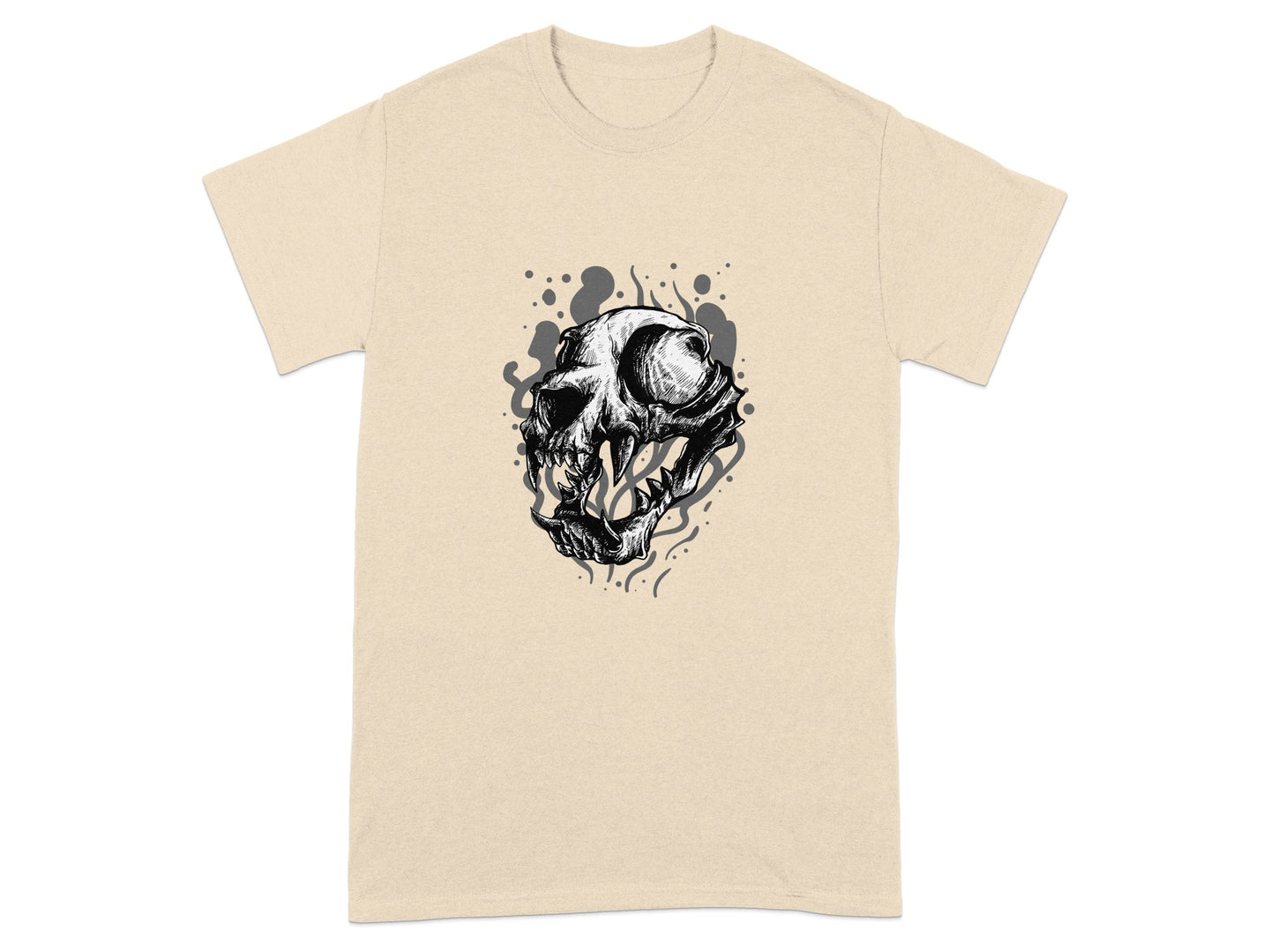 Grunge Skull Graphic Design T-Shirt Apparel