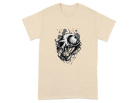 Grunge Skull Graphic Design T-Shirt Apparel