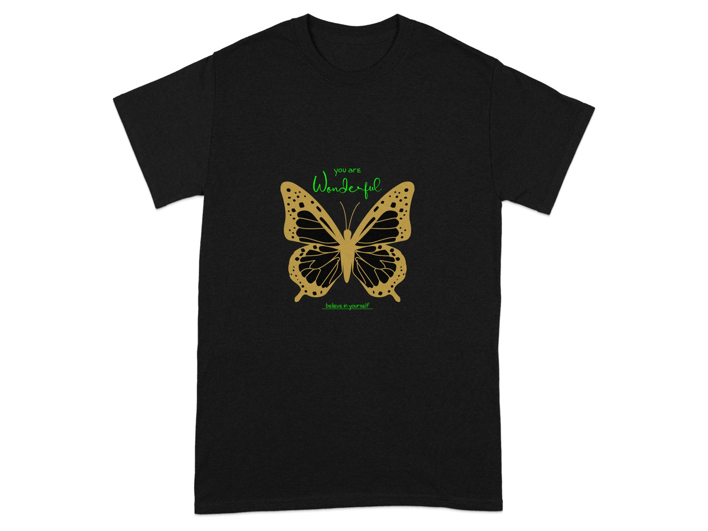 You Are Wonderful Butterfly Design T-Shirt