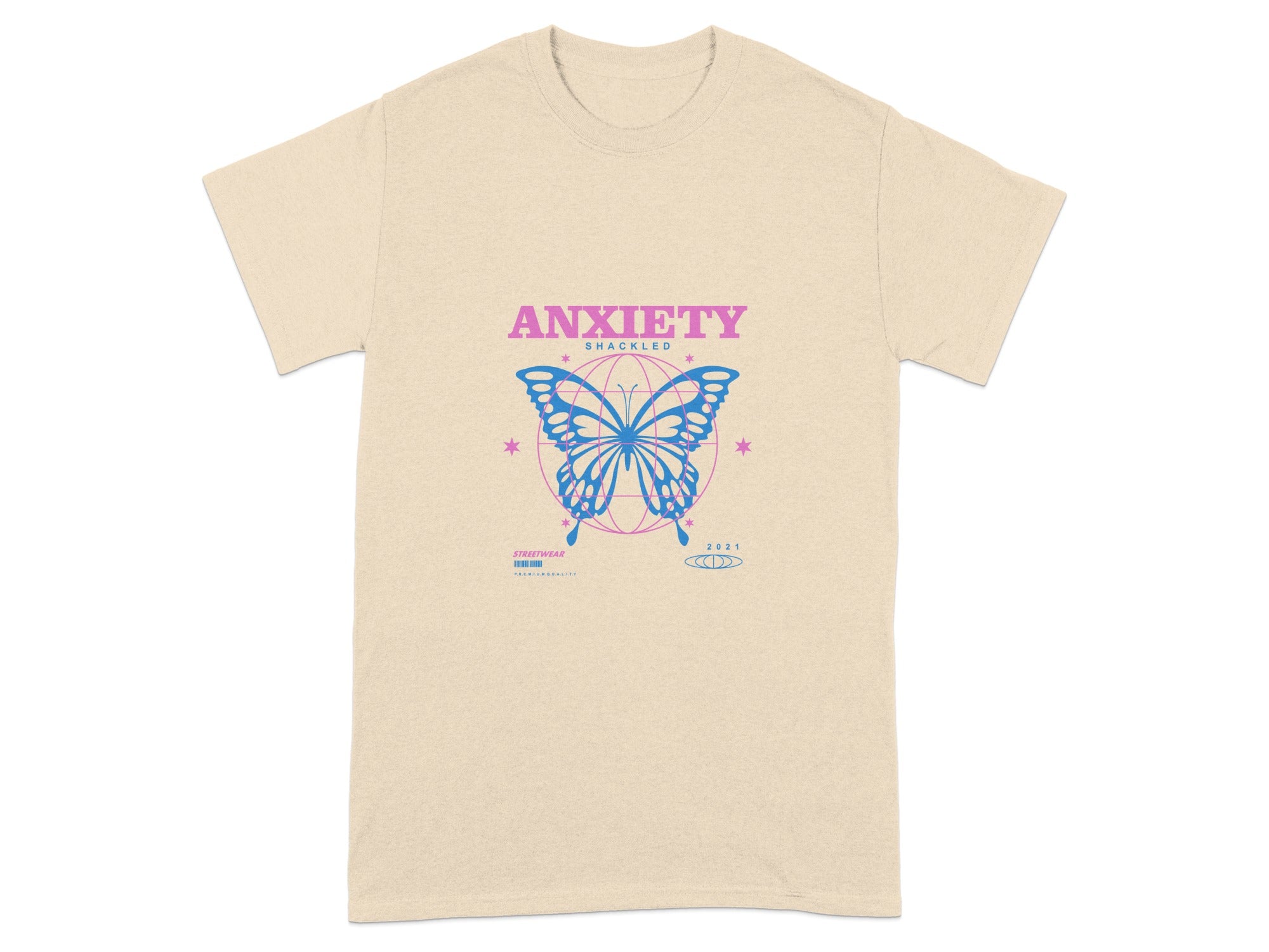 Anxiety Shackled Butterfly Design Shirt