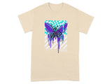 Bold Dripping Butterly Graphics Art Design T-shirt