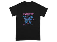 Anxiety Struggle Butterfly Graphic T-shirt