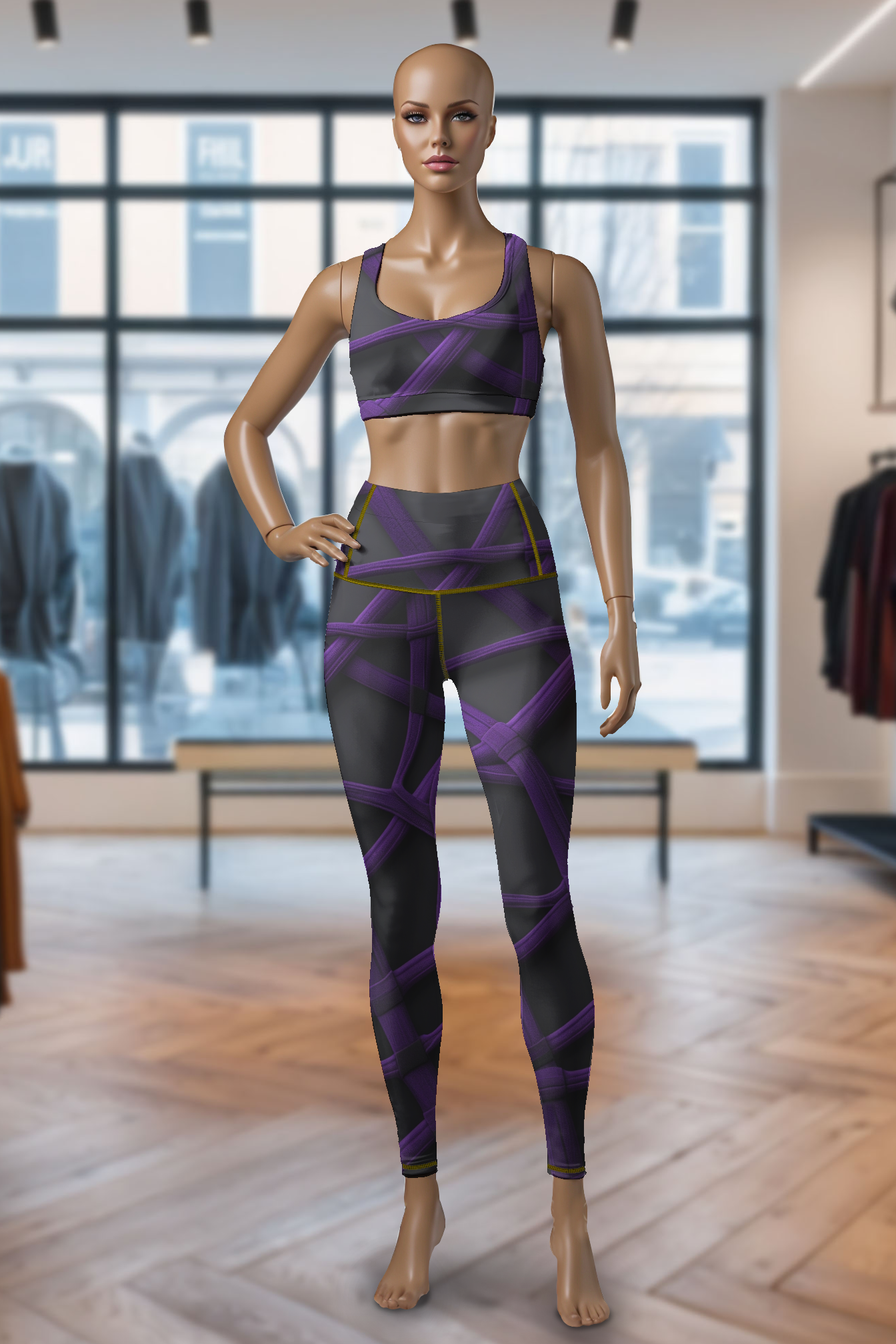 Violet Tangle Grid Legging