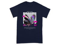 Butterfly Graphic Design on Dark Blue Apparel