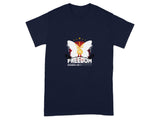 Freedom Butterfly Design Graphic Tee