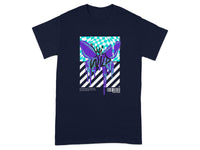 Graphic Tee with Modern Artistic Butterfly Design