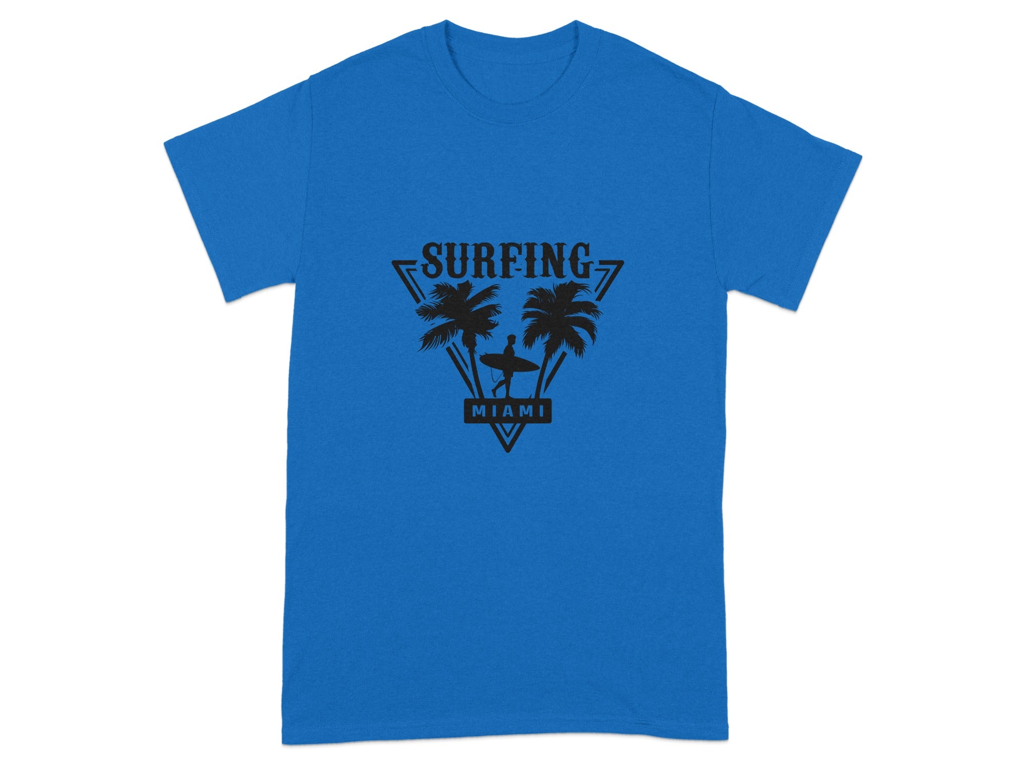 Miami Surfing Graphic Tee Casual Wear