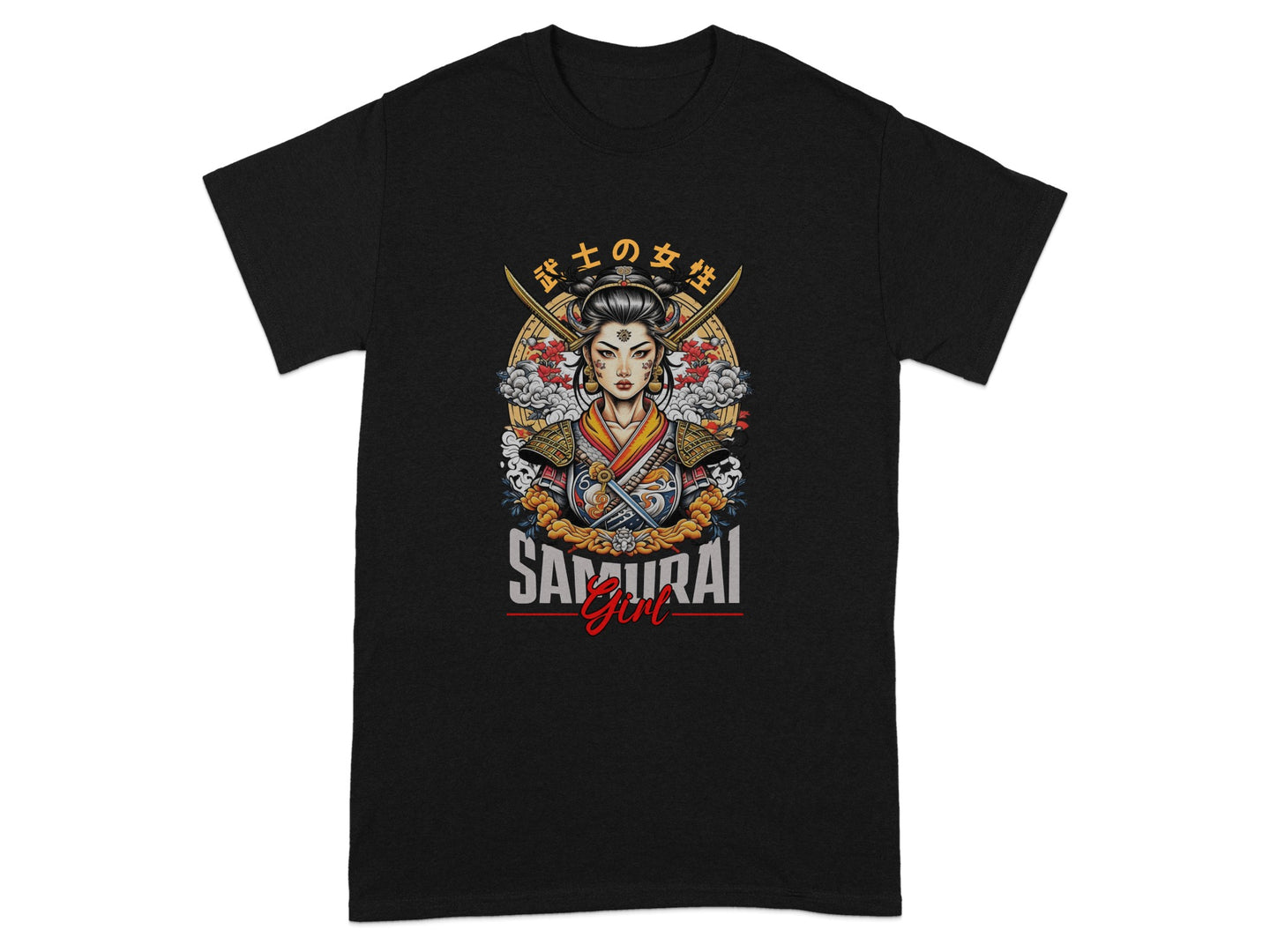 Japanese Samurai Girl Graphic Tee Shirt