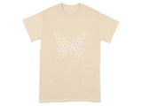 Beige T-shirt with Butterflies Made of Daisies