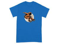 Astronaut Skateboarding Graphic Design T-Shirt
