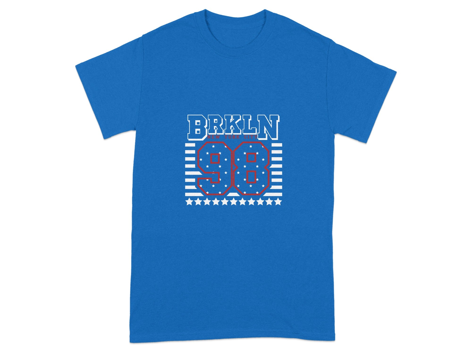 BRKLN 98 Graphic Design Blue T-Shirt Product