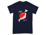 Japan Tokyo Map with Red Sun Graphic T-shirt