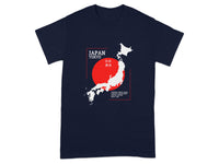 Japan Tokyo Map with Red Sun Graphic T-shirt