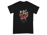 Rebel Born Butterfly Graphic Black T-Shirt