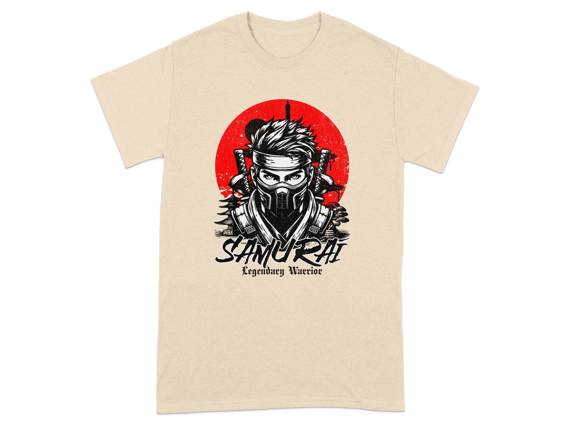 Samurai Legendary Warrior Graphic Design T-Shirt