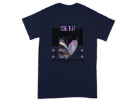 Meta Butterfly Design Graphic T-Shirt for Casual Wear