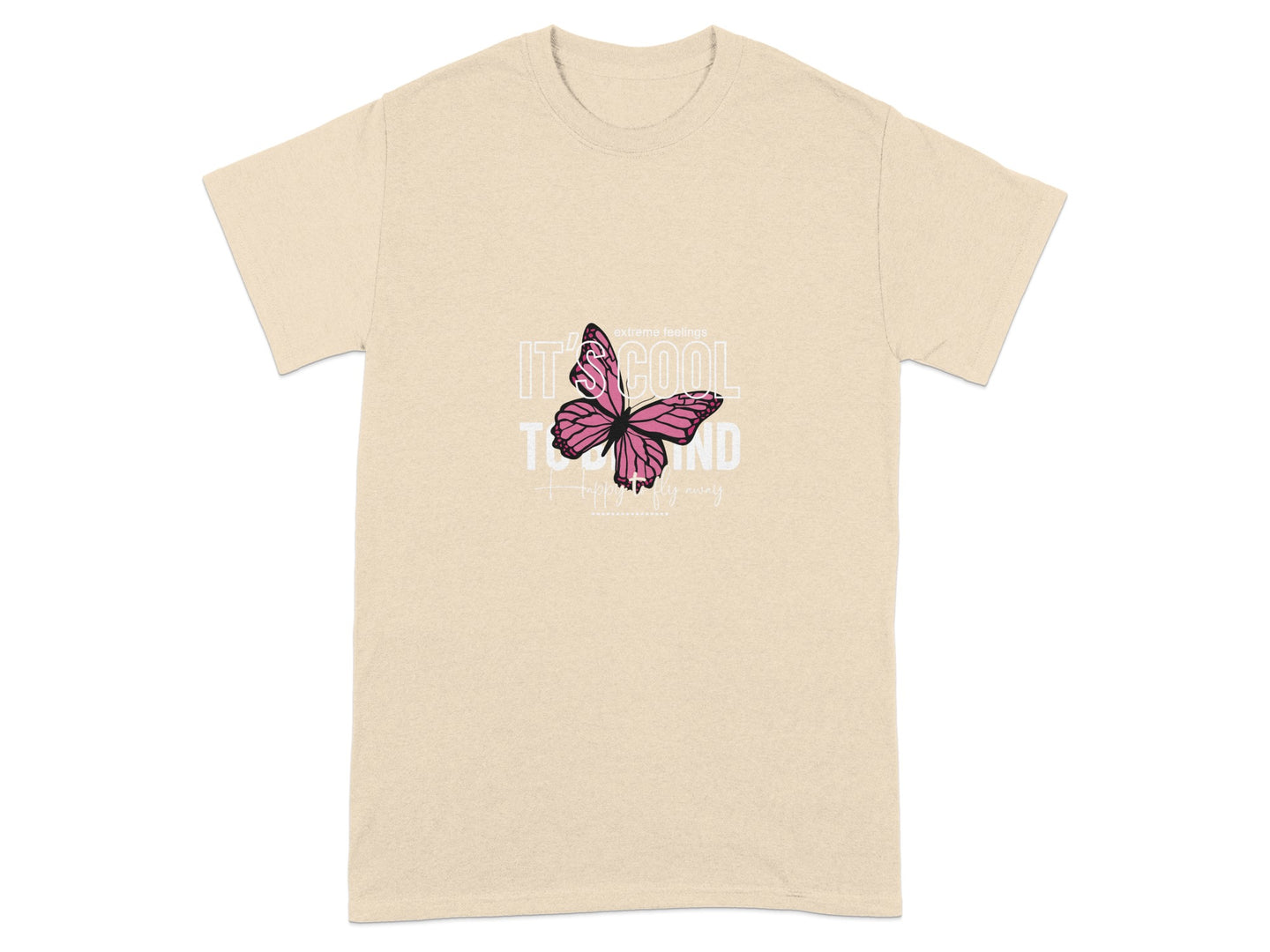 Trendy Graphic Tee with Butterfly Design Shirt