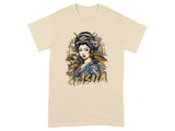Japanese Geisha Art Elegant Beige T-Shirt