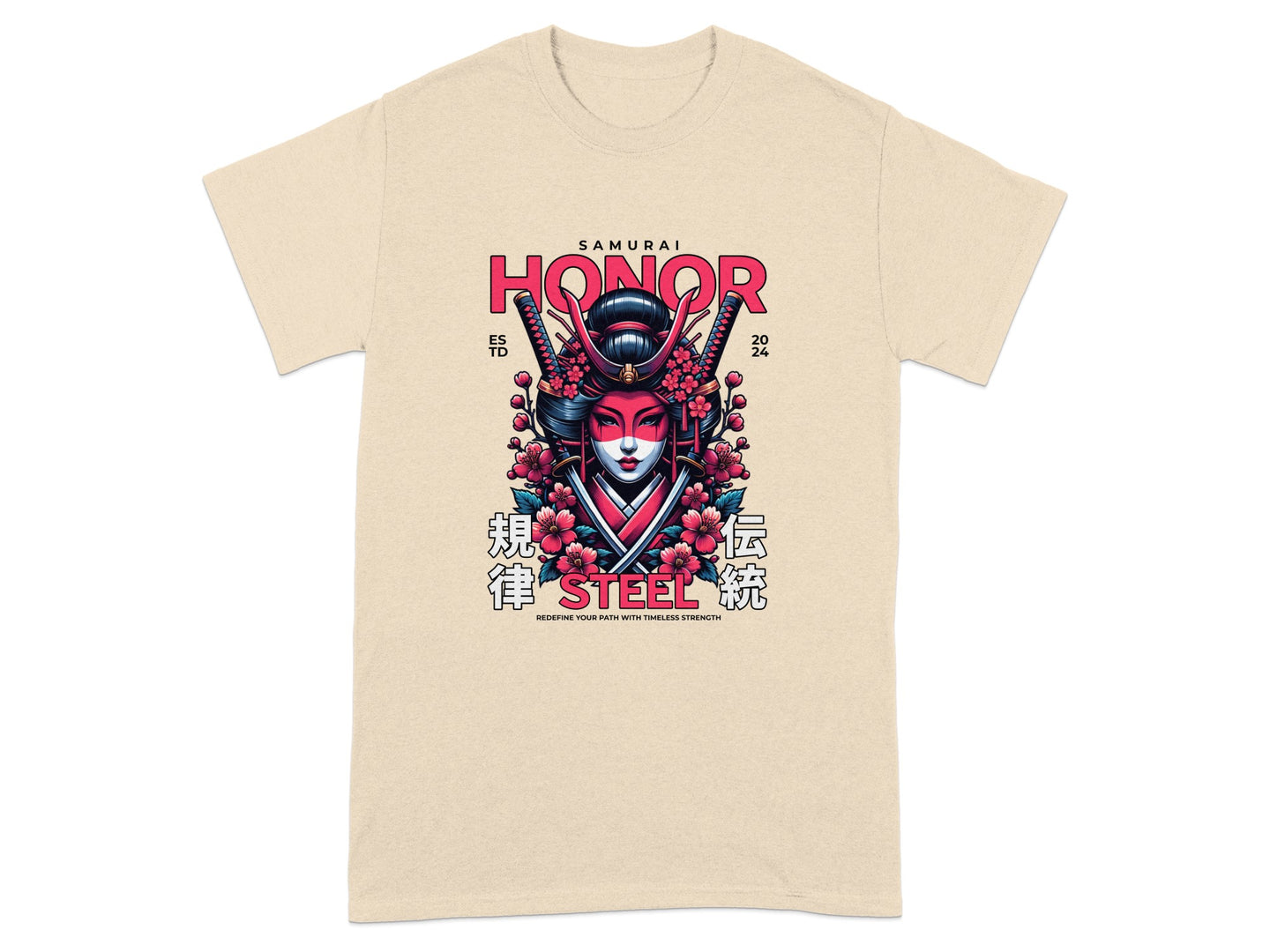 Samurai Honor Steel Graphic Design T-Shirt Product