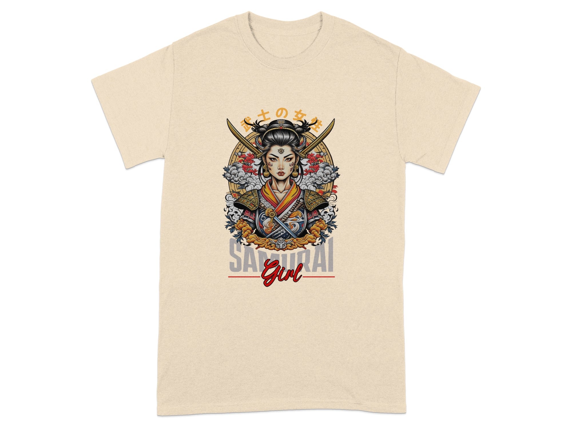 Samurai Girl Graphic Illustration T-Shirt