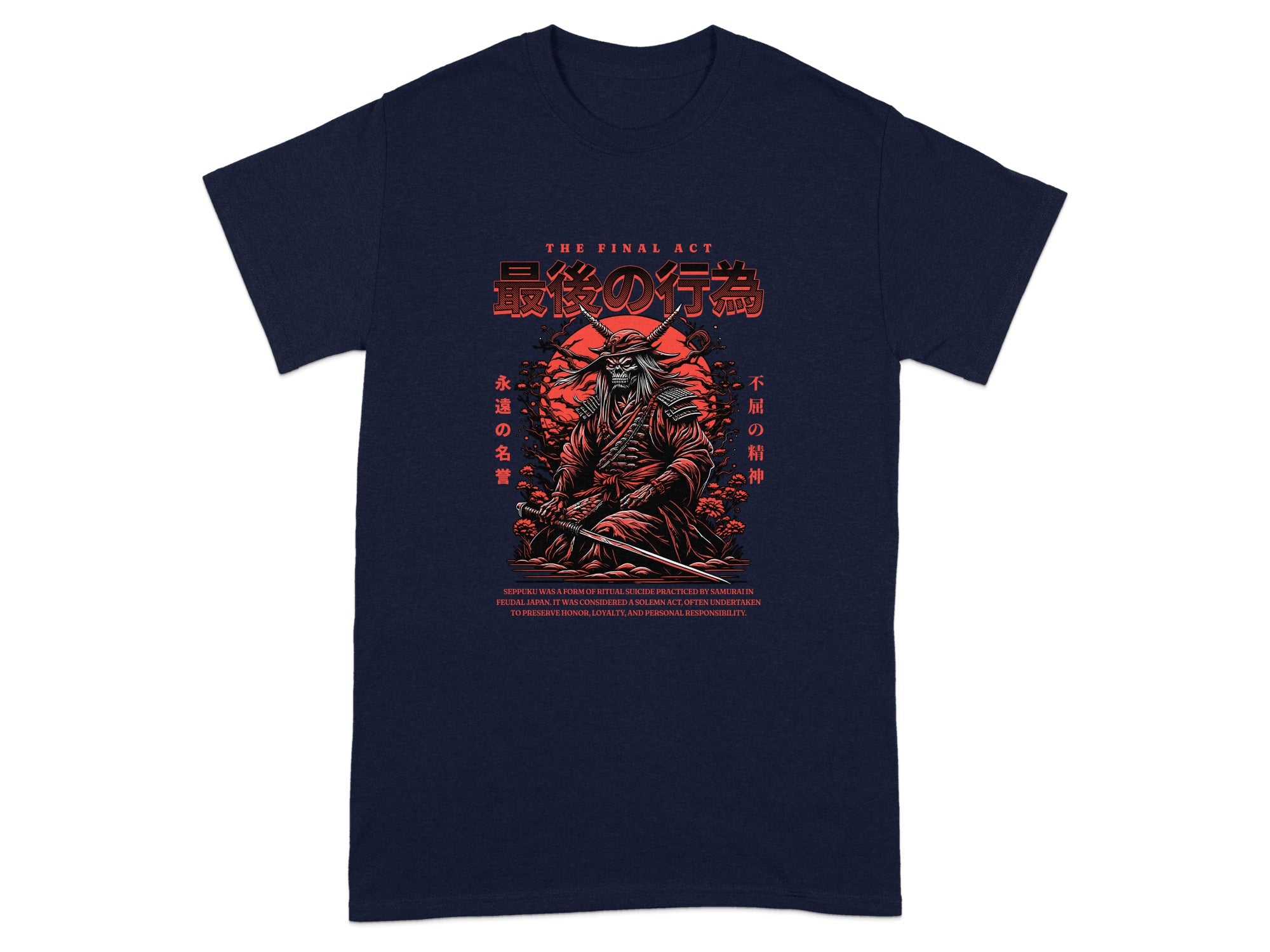 Graphic Tee Featuring Detailed Samurai Design
