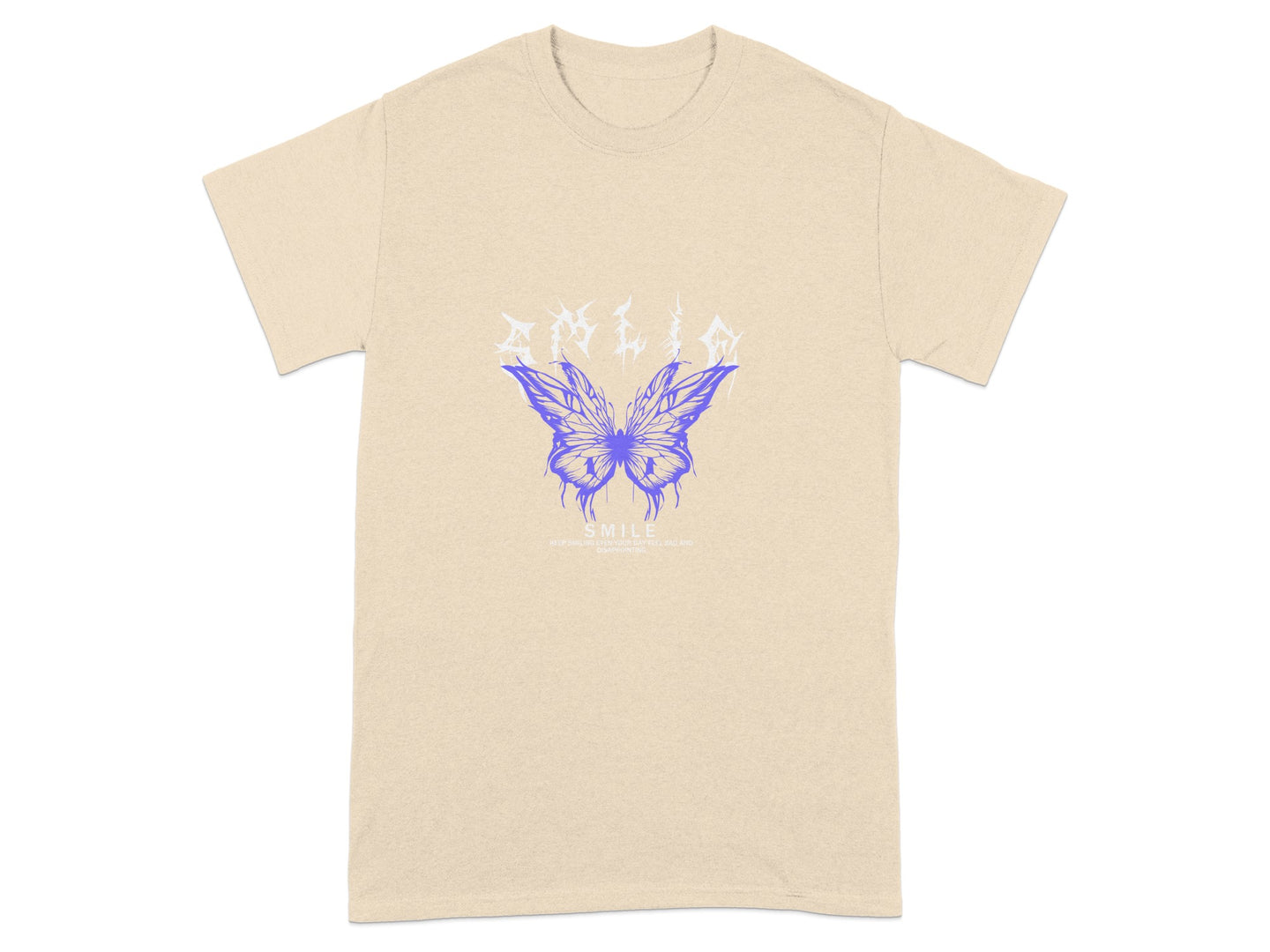 Artistic Butterfly Graphic SMILE T-Shirt
