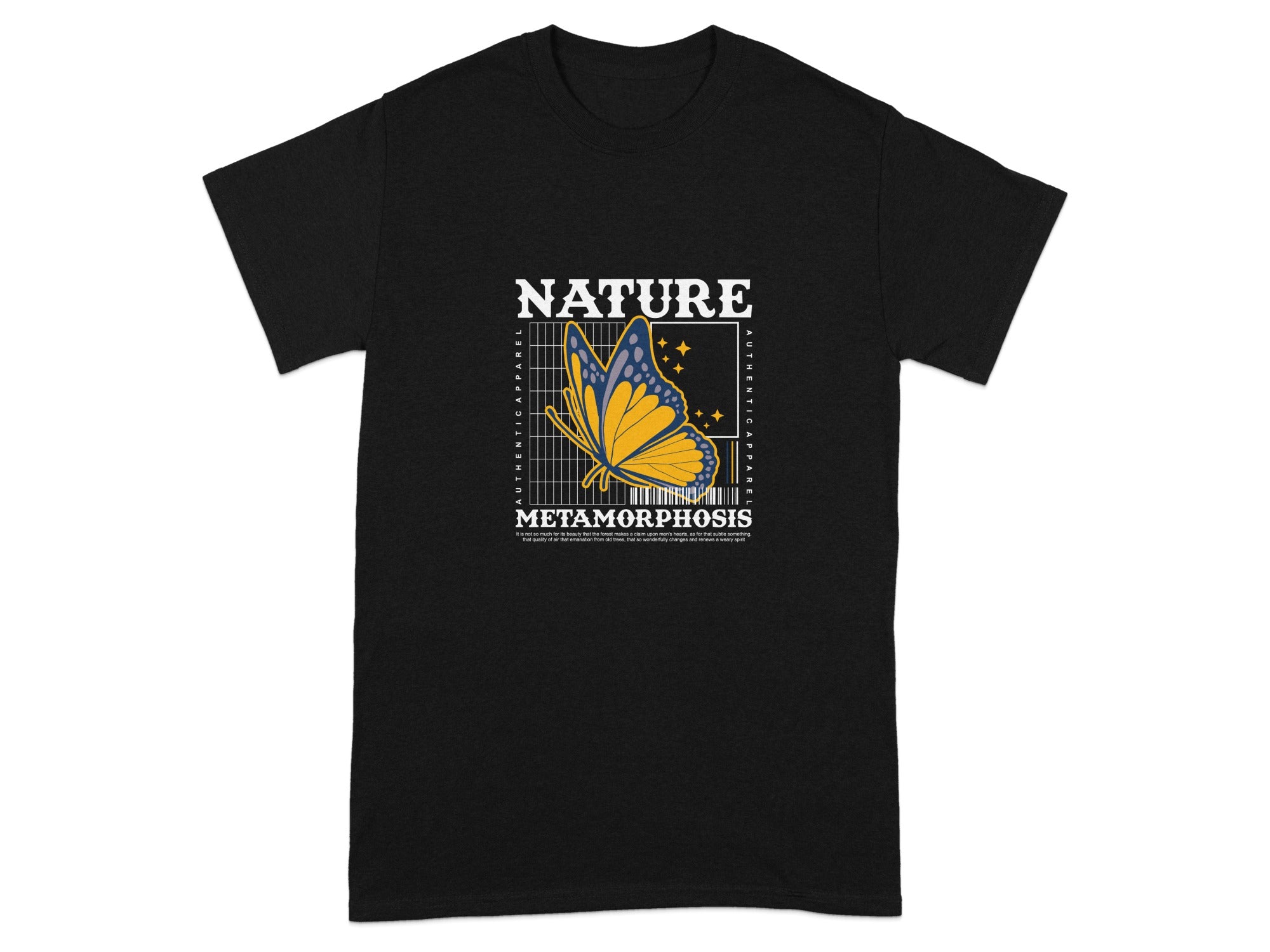 Nature Metamorphosis Butterfly Graphic T-Shirt