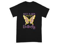 Just A Girl Who Loves Butterfly Graphic Tee