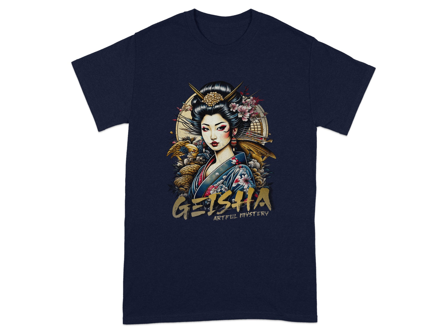 Geisha Artful Mystery Graphic T-Shirt Fashion Apparel