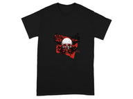 Unique Skull and Red Art Graphic Tee