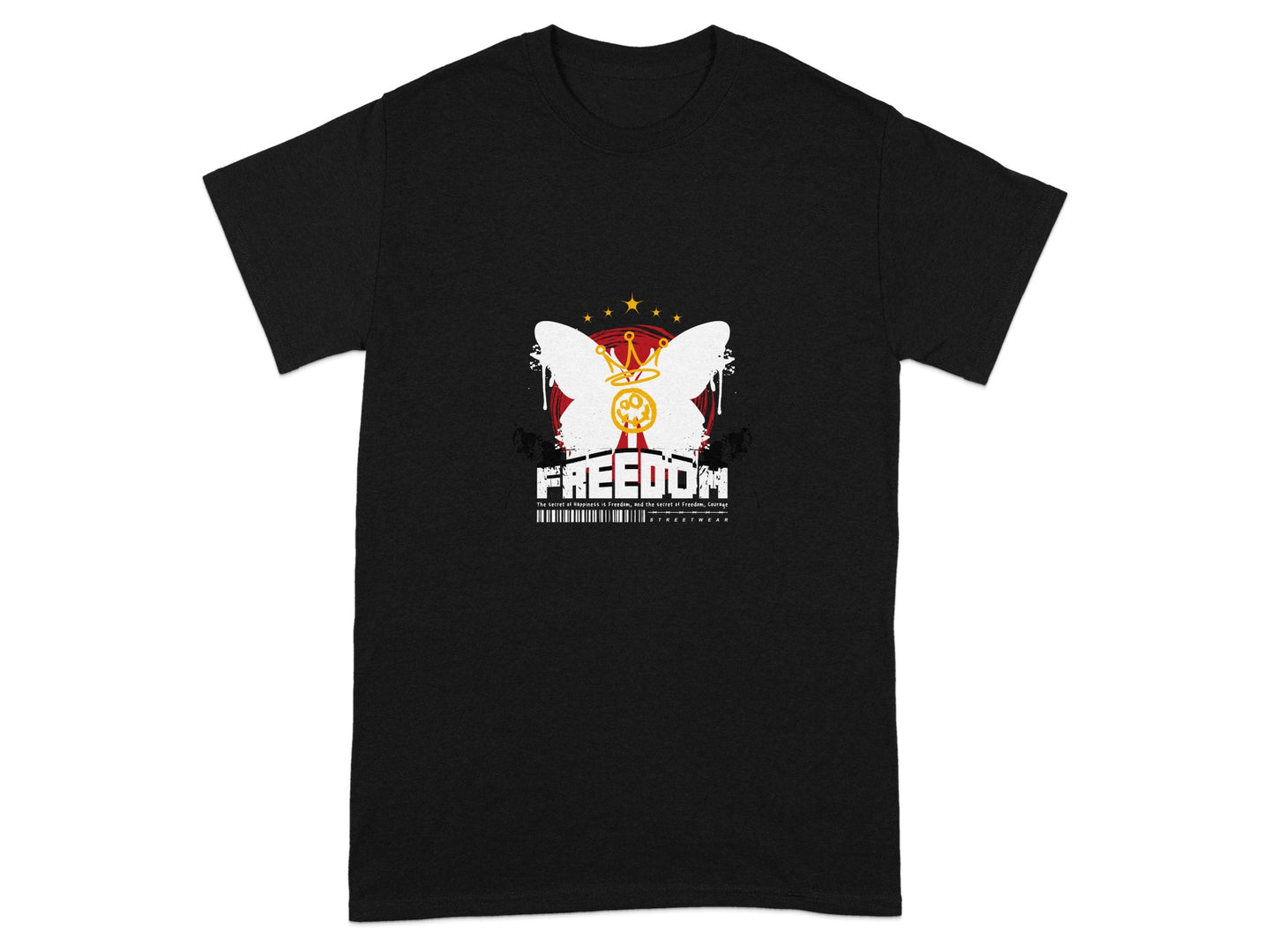 Freedom Graphic Butterfly Design Shirt