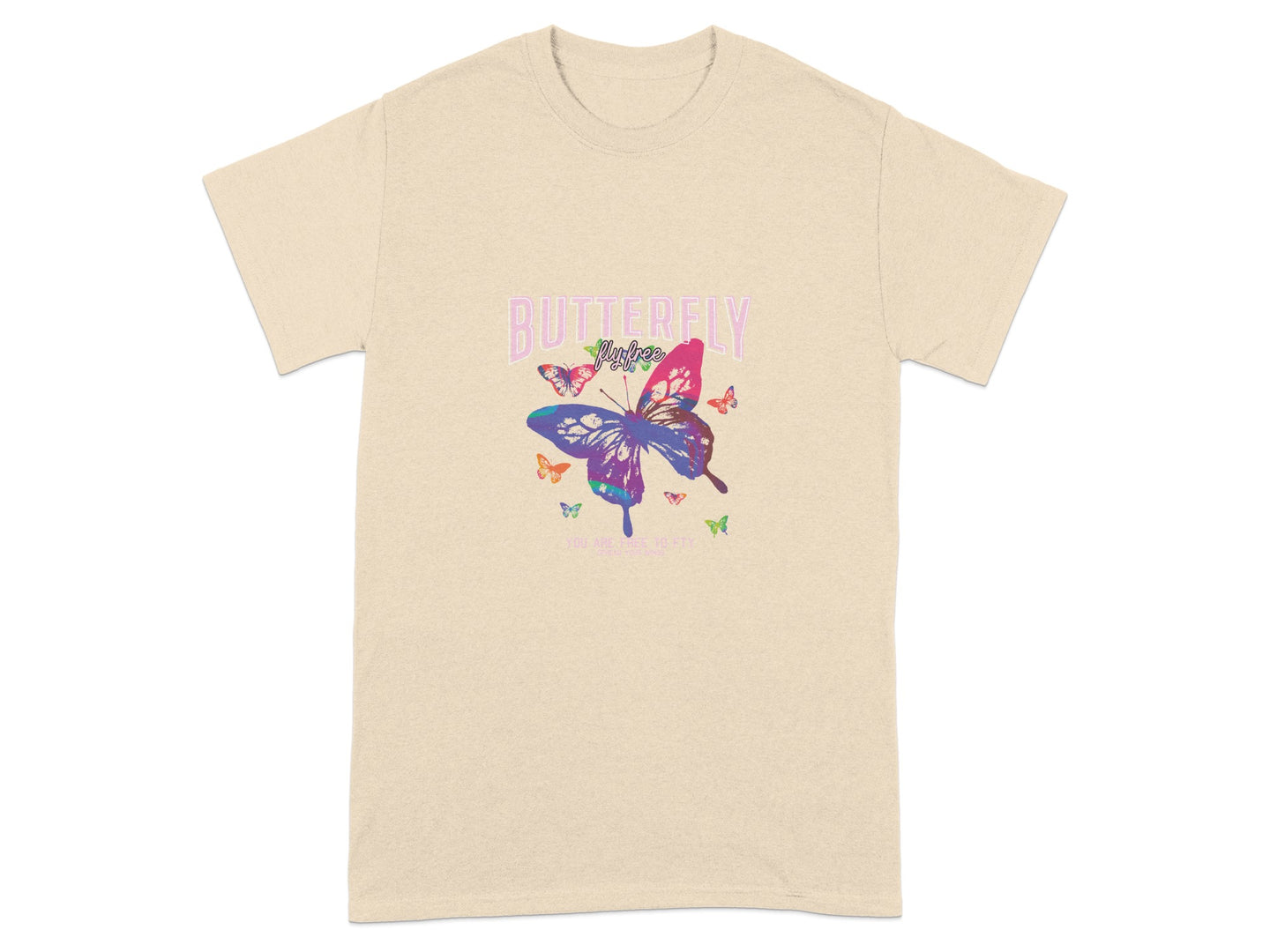 Colorful Butterfly Graphic Design T-Shirt Product