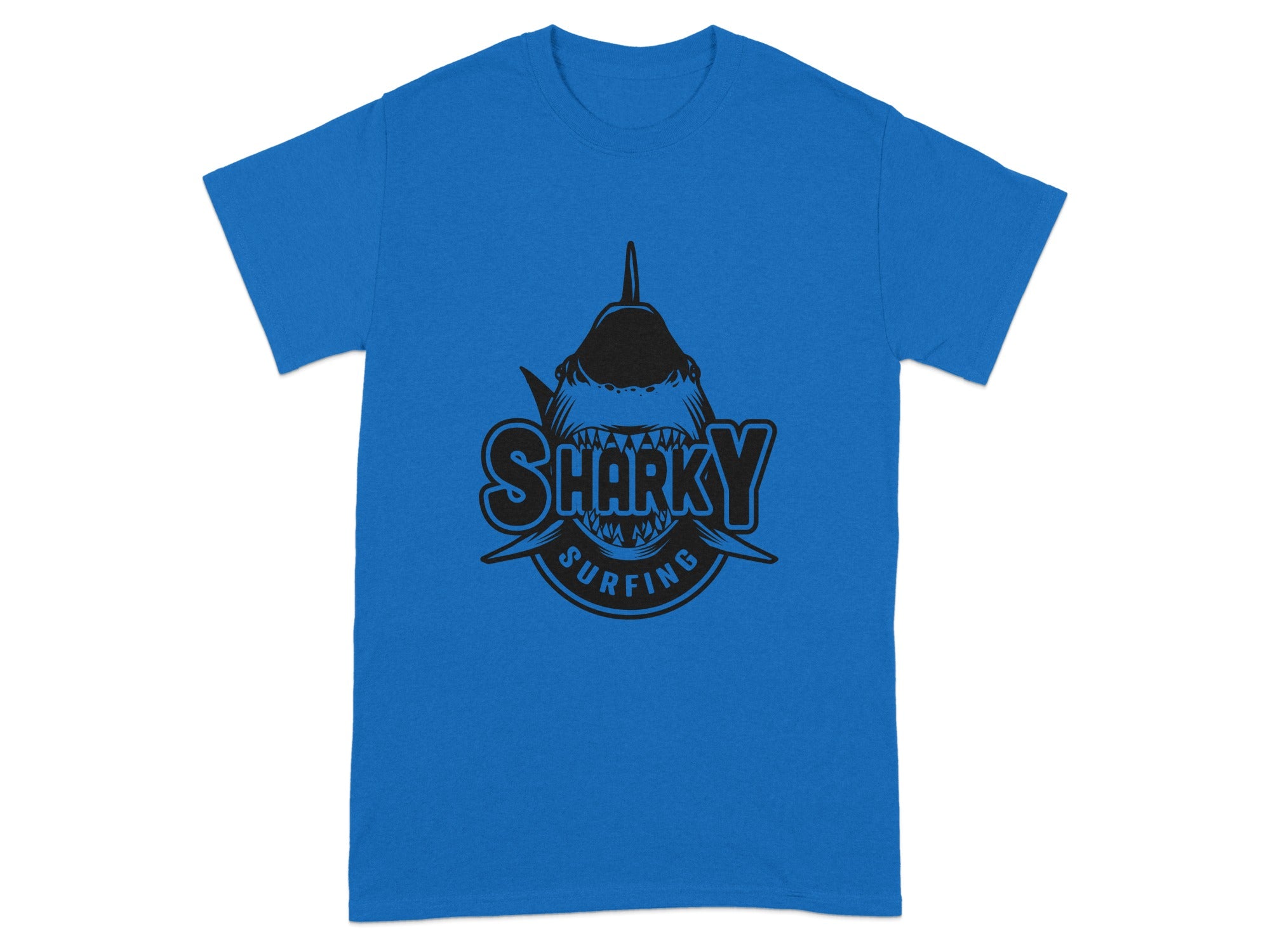 Sharky Surfing Graphic Design T-shirt Product