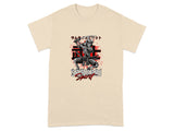 Japanese Samurai Sword Skeleton Graphic T-Shirt