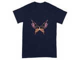 Vibrant Butterfly Design Graphic Art T-shirt