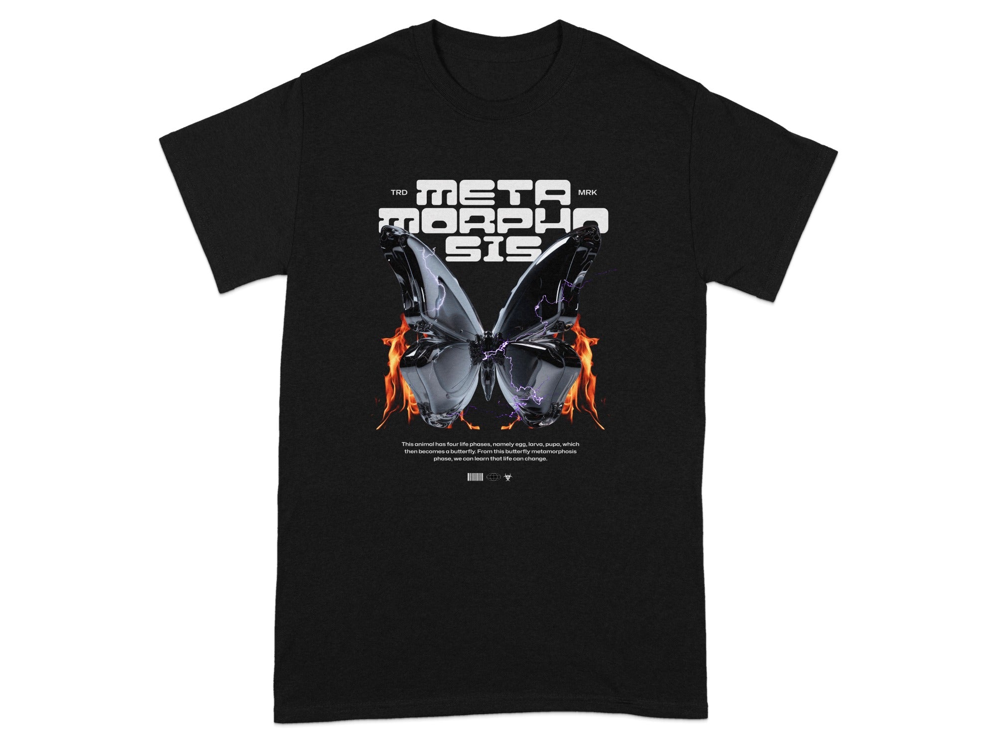 Metamorphosis T-shirt with bold butterfly design