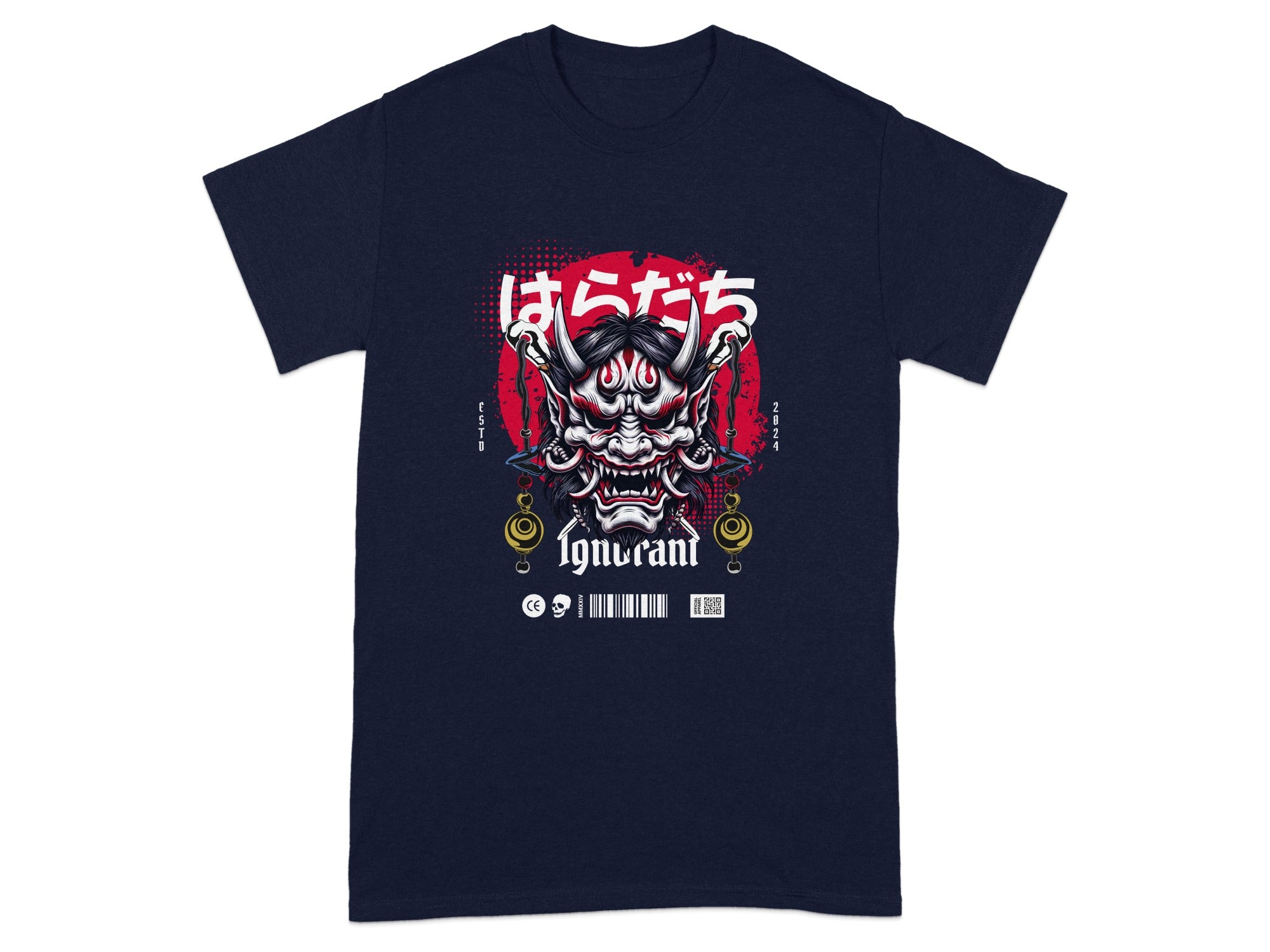 Samurai Mask Japanese Tattoo Style T-shirt