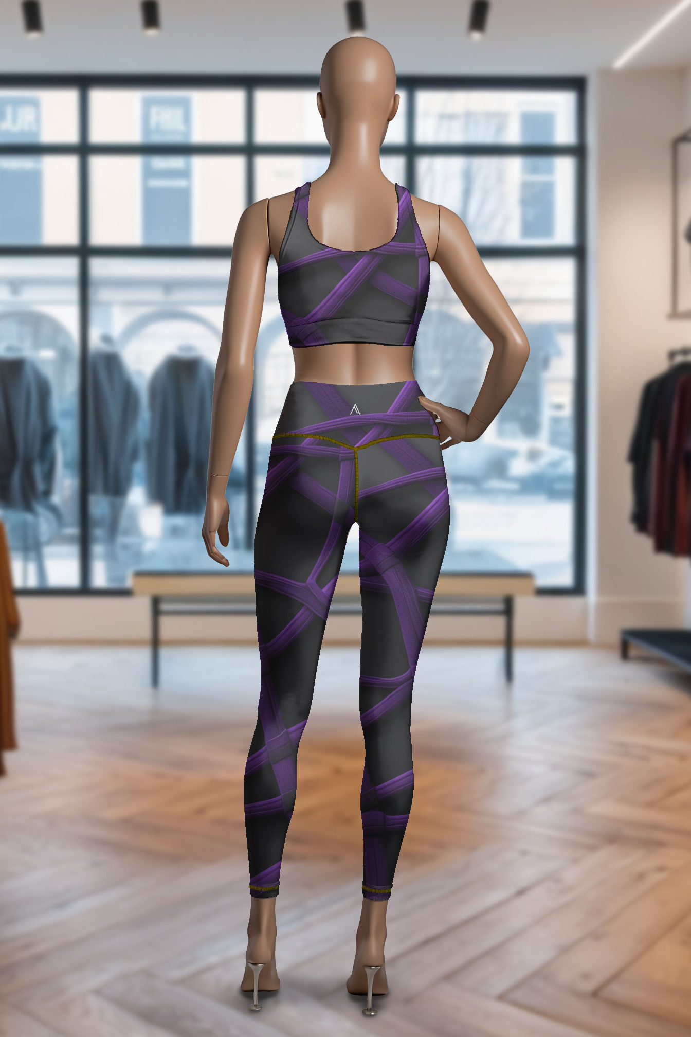 Violet Tangle Grid Legging