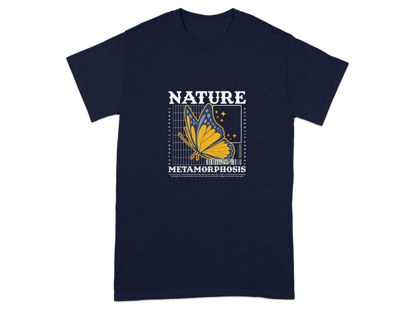 Nature Metamorphosis Butterfly Graphic T-shirt