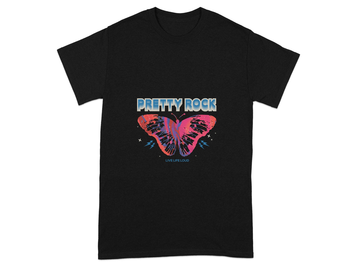 Stylish Pretty Rock Butterfly Graphic T-Shirt