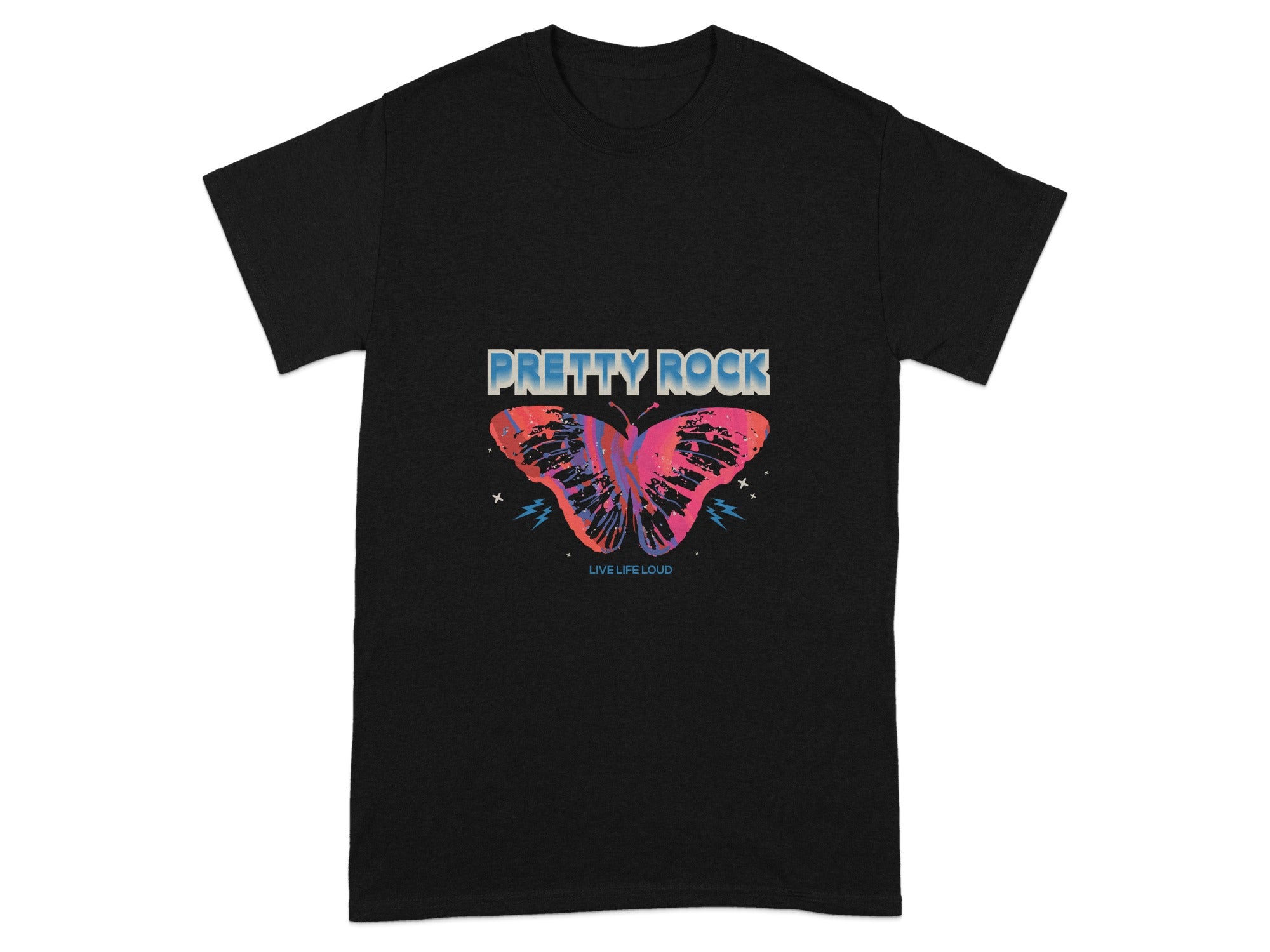 Stylish Pretty Rock Butterfly Graphic T-Shirt