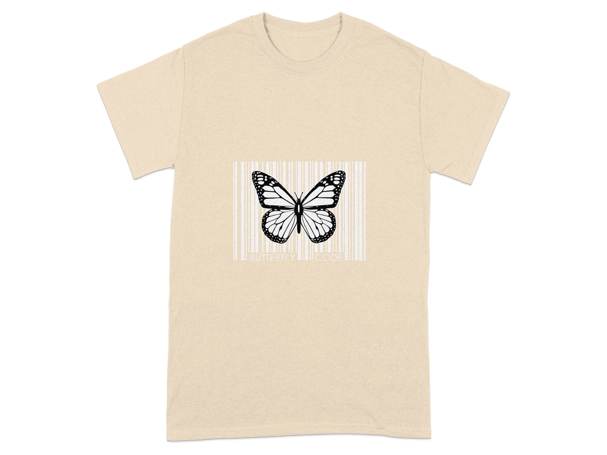 Butterfly Code Graphic T-Shirt Design Blending Art