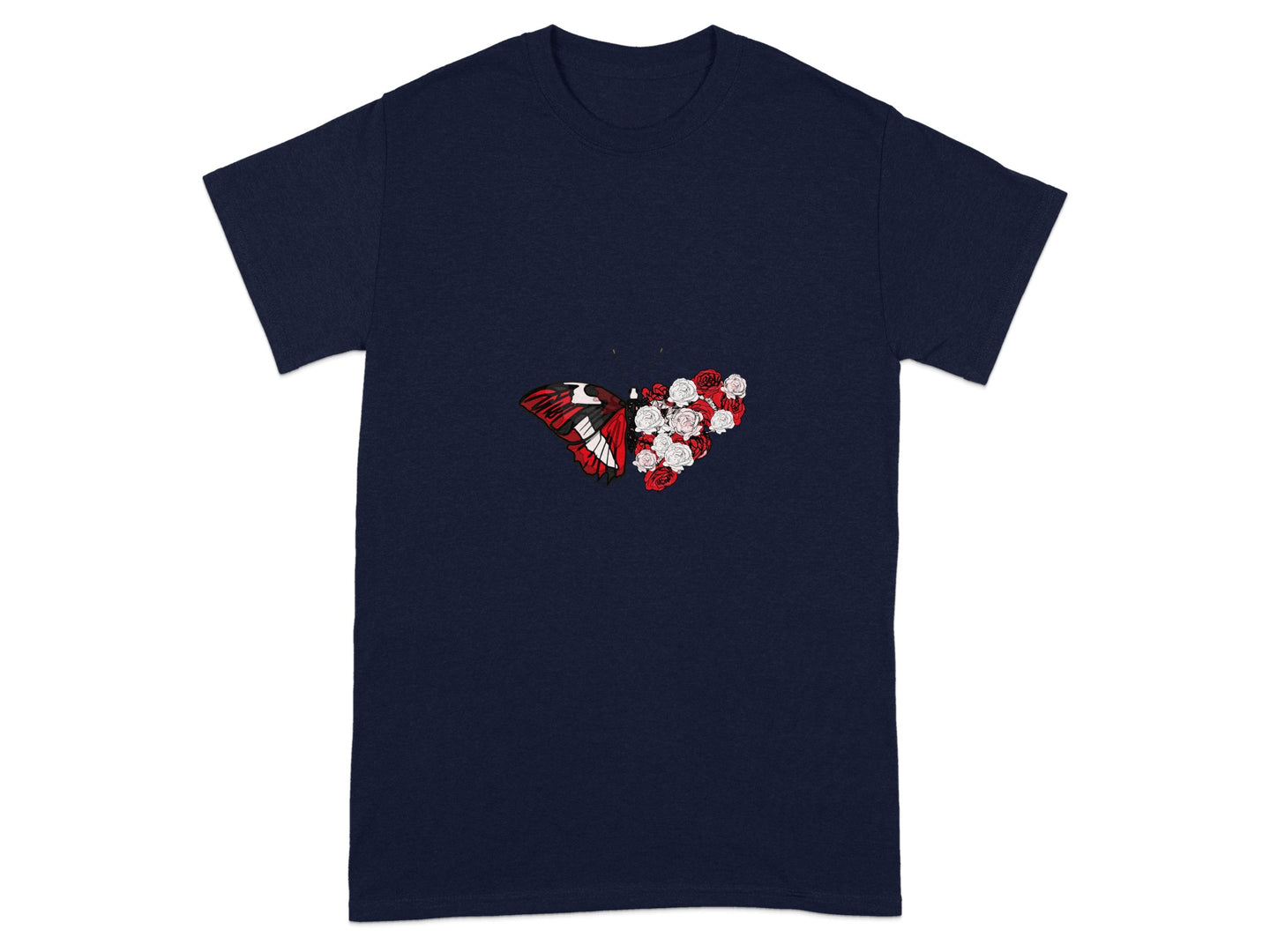 Graphic Butterfly and Floral Art T-Shirt Product