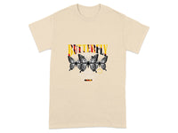 Butterfly Graphic Tee with Monarch Butterflies Print