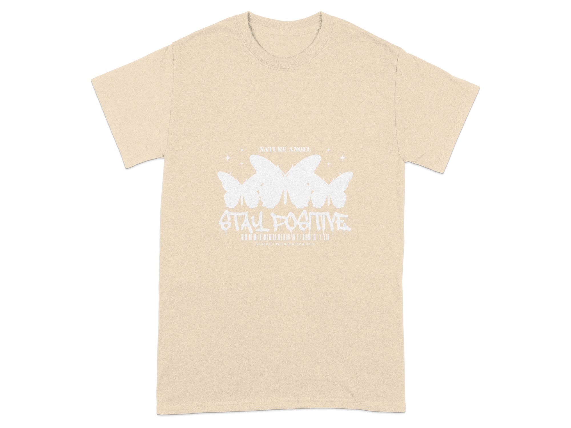 Stay Positive Nature Angel Butterfly Graphic Shirt