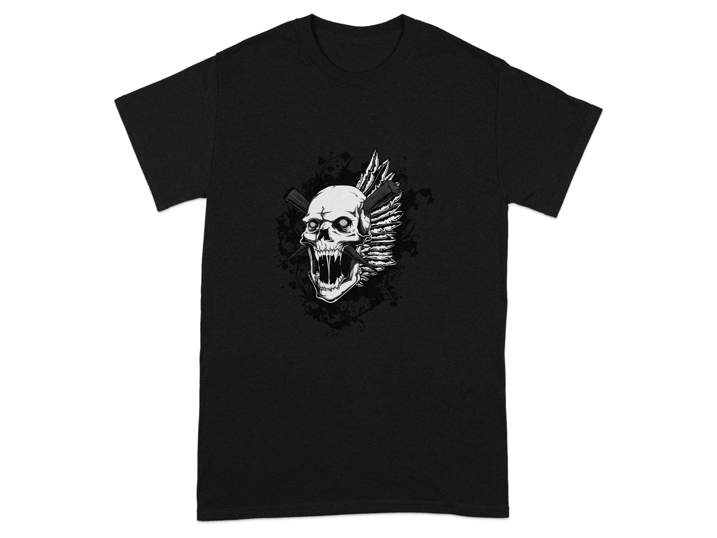 Scary Skull Graphic Tee with Cool Design Shirt