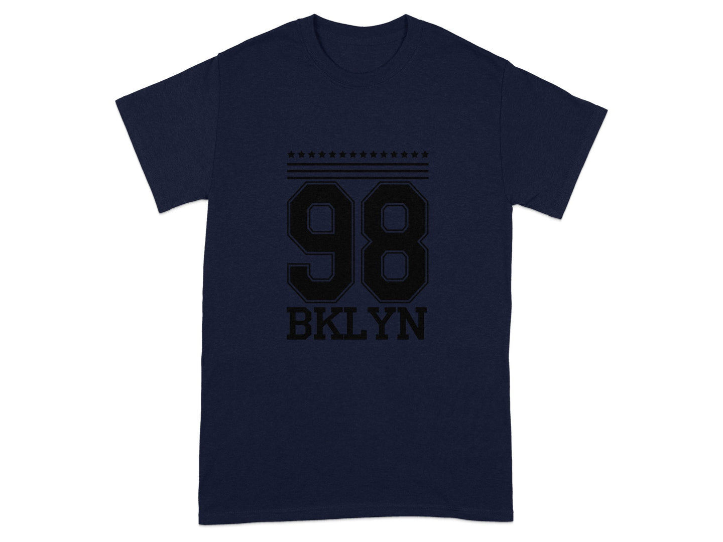 BKLYN 98 Graphic Print Navy Short Sleeve T-Shirt